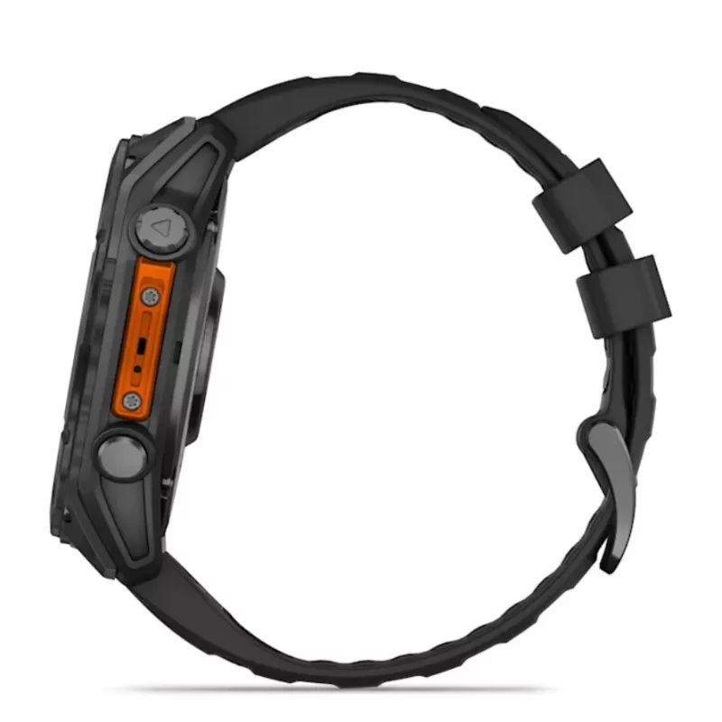 Viedpulkstenis GARMIN Fenix 8 — 51 mm titāna korpuss, AMOLED 1,4 collas, GPS, 32 GB, 10 ATM, silikona siksniņa