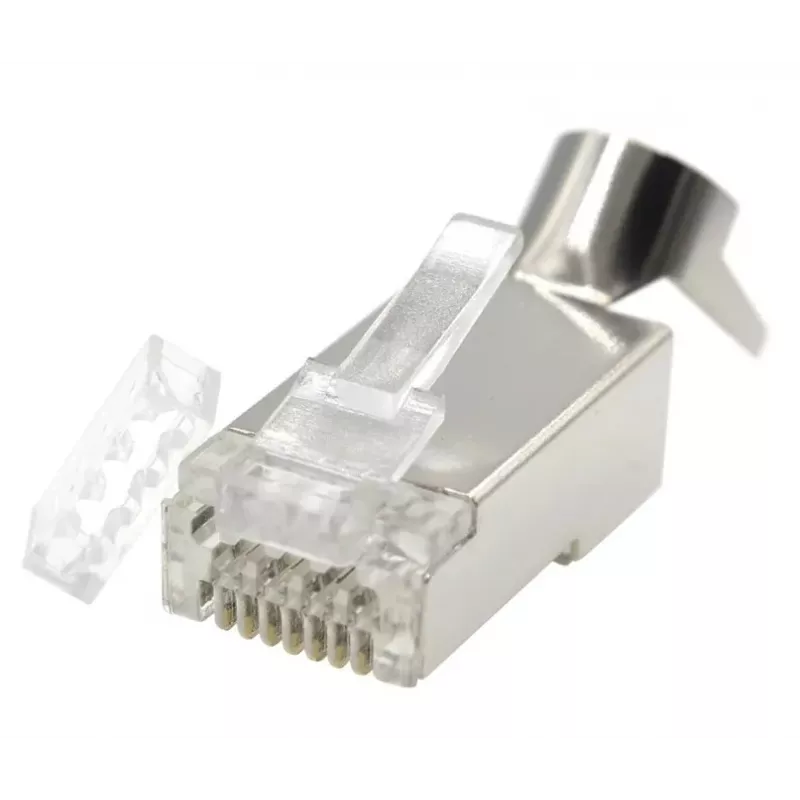 RJ45 savienotāji GEMBIRD CAT7 8P8C apzeltīti 15µ FTP/SFTP, iepakojumā 100 gab.