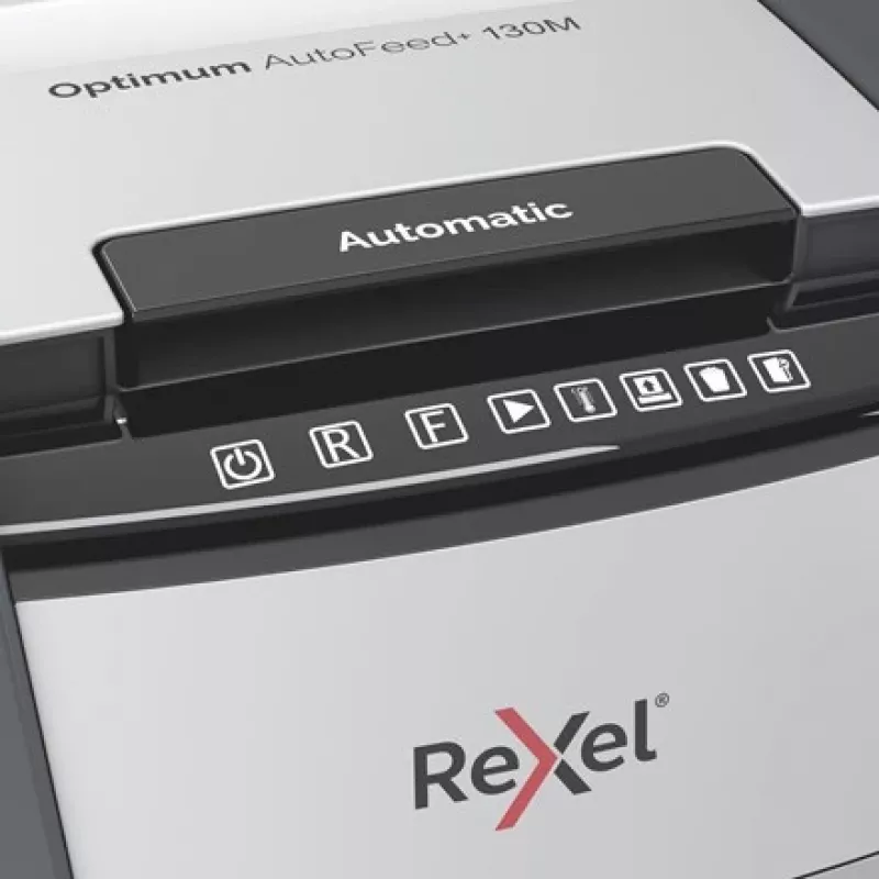 Rexel AutoFeed+ 130M papīra smalcinātājs Mikrogriezuma smalcināšana 55 dB Melns, Pelēks