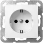 Schuko kontaktligzda GIRA SH System 55 Reinweiß modelis 445327 System 55 rāmjiem