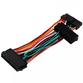 Strāvas padeves adapteris SILVERSTONE SST-PP10 — divu 24 kontaktu uz vienu 24 kontaktu kabeļa adapteris