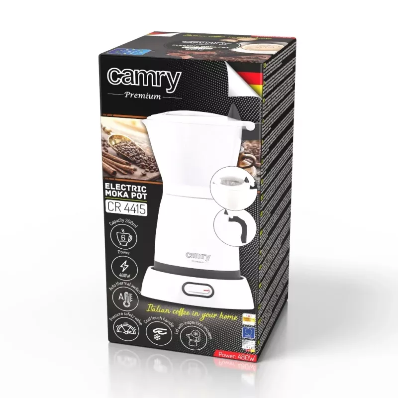 Camry | Elektriskā moka kafijas automāts | CR 4415w | 480 W | Balts