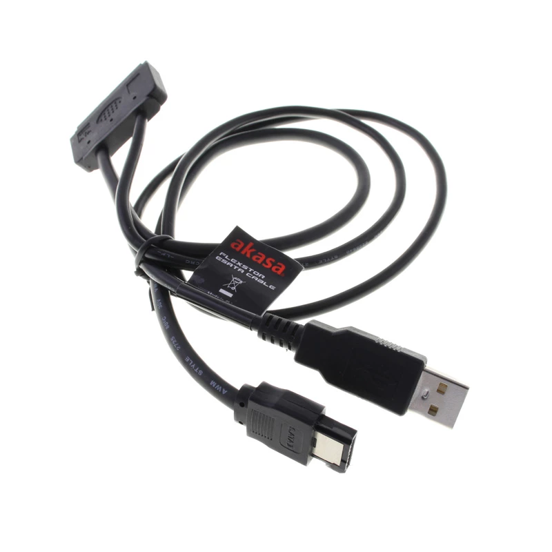 Akasa Flexstor eSATA kabelis 6,40 cm (2.5) - SATA-HDD un -SSD (AK-CBSA03-80BK)
