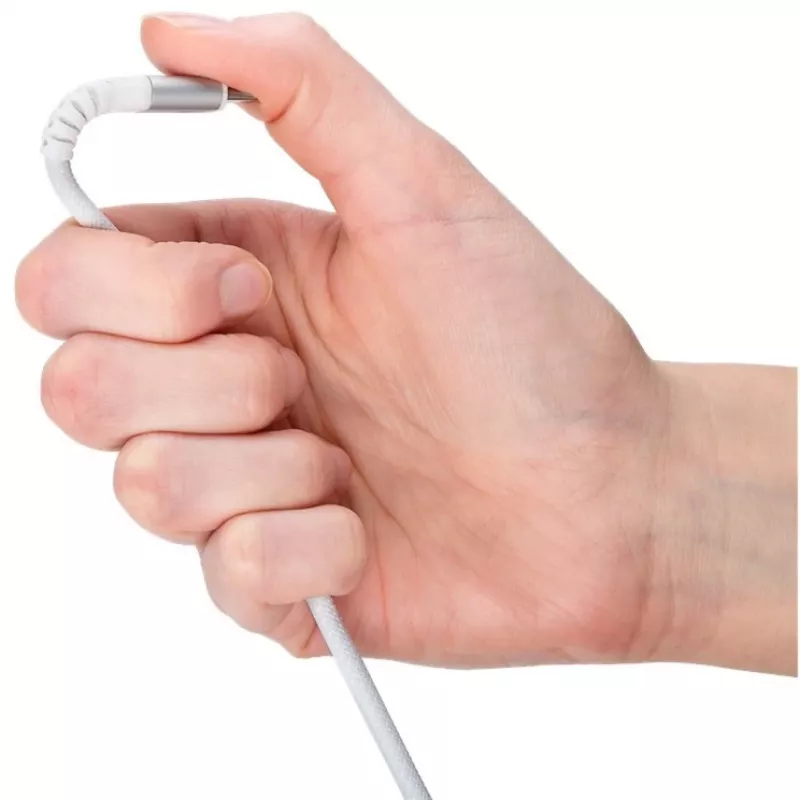 Super-mīksts USB 2.0 pīts kabelis, USB-C spraudnis > USB-C spraudnis (balts, 1 metrs)
