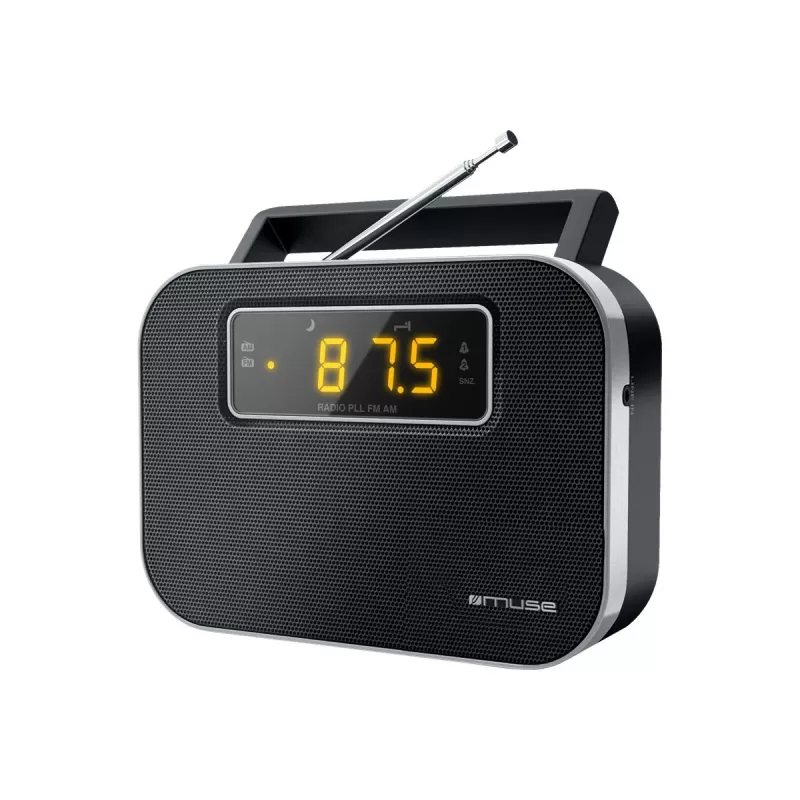 Muse | M-081R | Modinātāja funkcija | 2 joslu PLL portatīvais radio | Melns