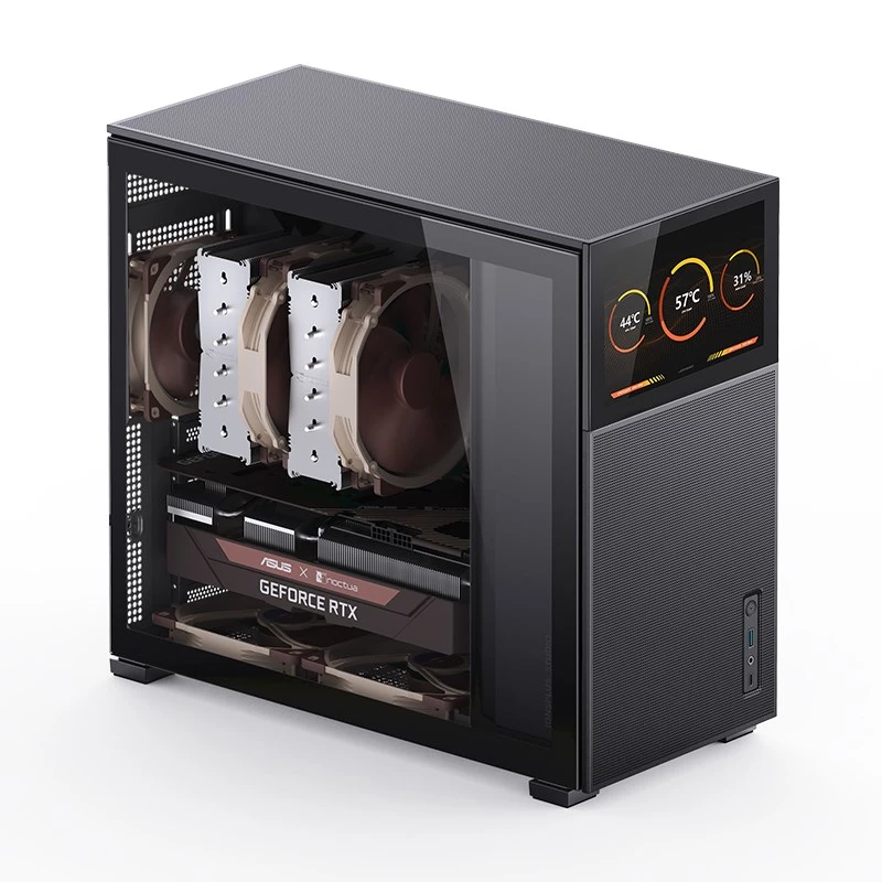 PC korpuss Jonsbo D41 MESH Midi Tower Melns