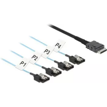 DeLOCK 85468 SAS kabelis 0,5 m 12 Gbit/s melns OCuLink SFF-8611 uz SATA