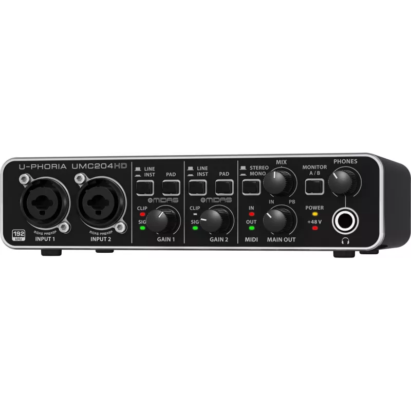 Behringer UMC204HD papildu mūzikas aprīkojums