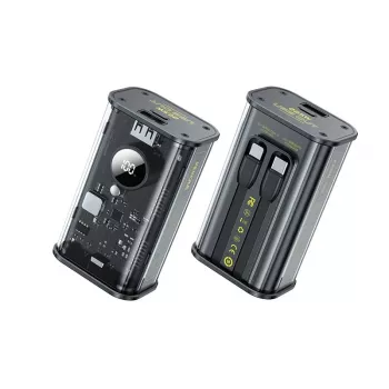 Ārējais akumulators WK-WP-345_Melns, 1000 mAh ātrā uzlāde