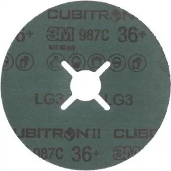 Abrazīvs šķiedras disks 3M Cubitron II 987 C 125 mm K60+ INOX keramikas grauds