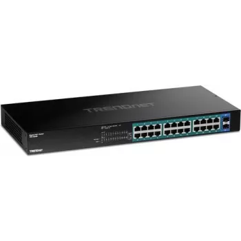 TRENDnet TPE TG262 - slēdzis - 24 x 10/100/1000 (PoE+) + 2 x SFP - montējams statīvā - PoE+ (380 W)