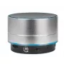 Manhattan Metallic Bluetooth skaļrunis, noturīgs pret šļakatām, darbības rādiuss 10 m, microSD karšu lasītājs, Aux 3,5 mm savienotājs, iekļauts USB-A uzlādes kabelis (5 V uzlāde), sudrabains, trīs gadu garantija
