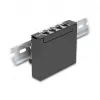 Patch panel DELOCK Mini Desktop RJ45 4-portu Cat.6A ekranēts melns, metāla, 90×22×93 mm