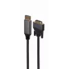 Video kabeļa adapteris Gembird CC-DPM-DVIM-4K-6 — DisplayPort uz DVI, 1,8 m, 4K, melns