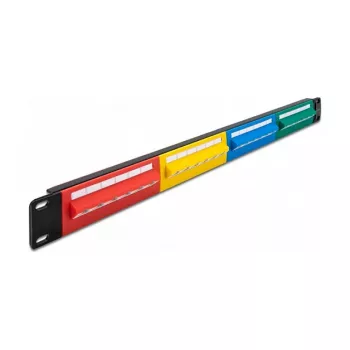 DeLOCK 19 collu ielāpu panelis 24 portu Cat.5e 1U krāsains RJ-45