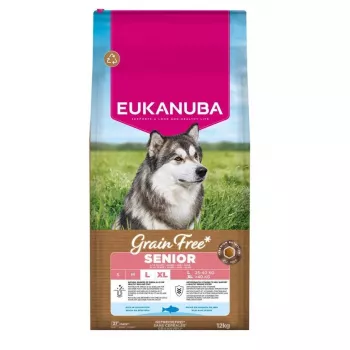 Sausā suņu barība EUKANUBA EUK DOG SR LR GF OF 12 kg — Senior, Grain Free, Zivs, 12 kg, Olbaltumvielas 25,5%, Tauki 12%