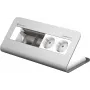 Kindermann CablePort desk² 80 4-vietīga - kontaktligzdu kārba - virsmas stiprināma - barošanas avots X 2 - anodēts alumīnijs (7430000252)