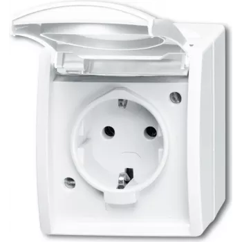 Busch Jaeger 2083-0-0831 kontaktligzda CEE 7/3 balta (2083-0-0831)