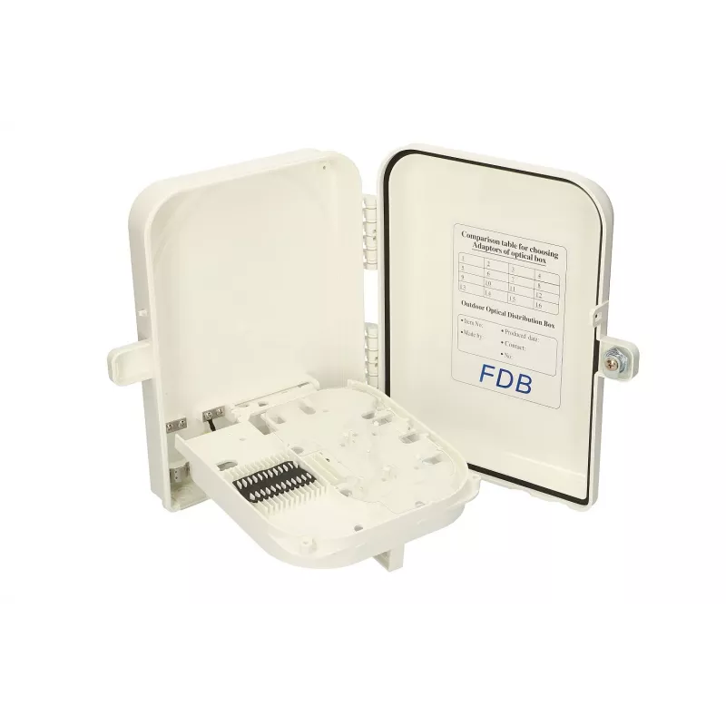 Fiber optic distribution box Extralink Edith 16 core pelēka ABS