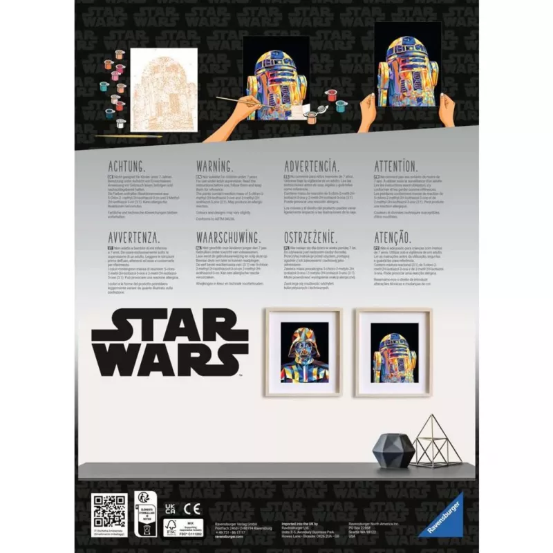 Krāsošanas komplekts Ravensburger CreArt Star Wars R2‑D2 – krāsošanas pēc numuriem komplekts