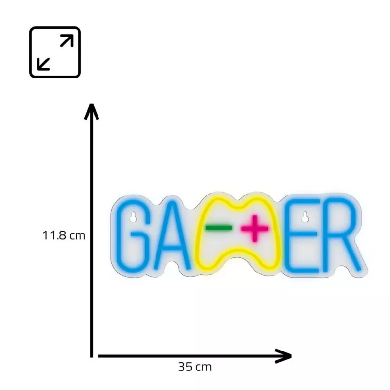 LED neona gaisma MANTA SNL62MT GAMER RGB Color Changing - RGB spēļu joslas gaisma