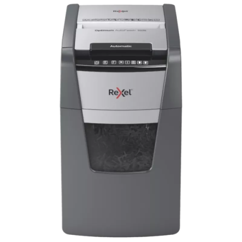 Rexel Optimum AutoFeed+ 150X automātiskais šķērsgriezuma papīra smalcinātājs P4
