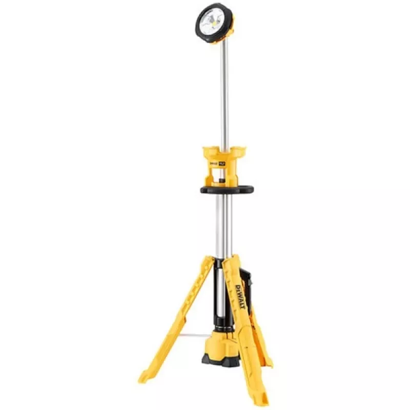 Stāvošs darba lukturis DeWalt DCL079-XJ LED 3000 lm, pārnēsājams, melns/dzeltens, darbināms ar baterijām, 11 h darbības laiks
