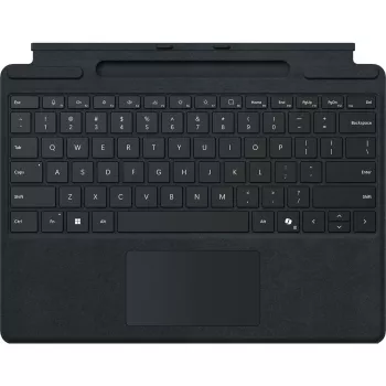Microsoft Surface Pro tastatūra QWERTZ vācu ar pildspalvas glabātuvi melna
