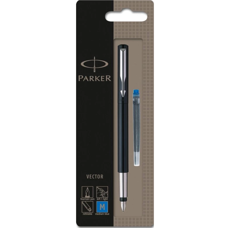 Pildspalva Parker Vector Melns