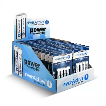 Sārmainās baterijas everActive AAA LR034BLPADIS — iepakojumā 96 gab.