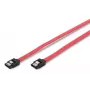 Assmann SATA savienojuma kabelis. L veida. ar fiksatoru M/M. 0,5 m. taisns. SATA II/III. UL. sarkans (AK-400102-005-R)