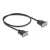 DeLOCK 86822 seriālais kabelis melns 0,5 m DB-9