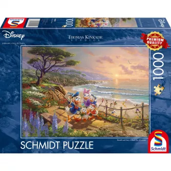 Thomas Kinkade Studios: Disney - Donald and Daisy A Duck Day Afternoon, puzle 1000 gabaliņi