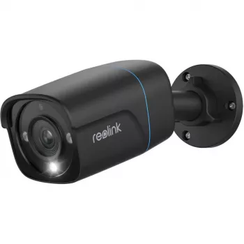 Reolink P330 4K IP drošības kamera, 8 MP 3840 x 2160, iekštelpām un ārpus telpām, iebūvēts mikrofons, 30 m nakts redzamība, melna
