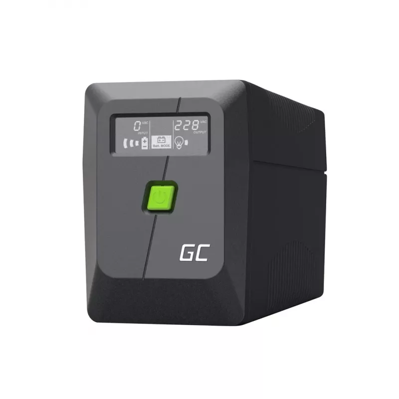 UPS Line-Interactive zaļa Cell 6.5 kVA, 360 W, 2 maiņstrāvas kontaktligzdas, 12 V 7 Ah VRLA, USB, tornis, melns