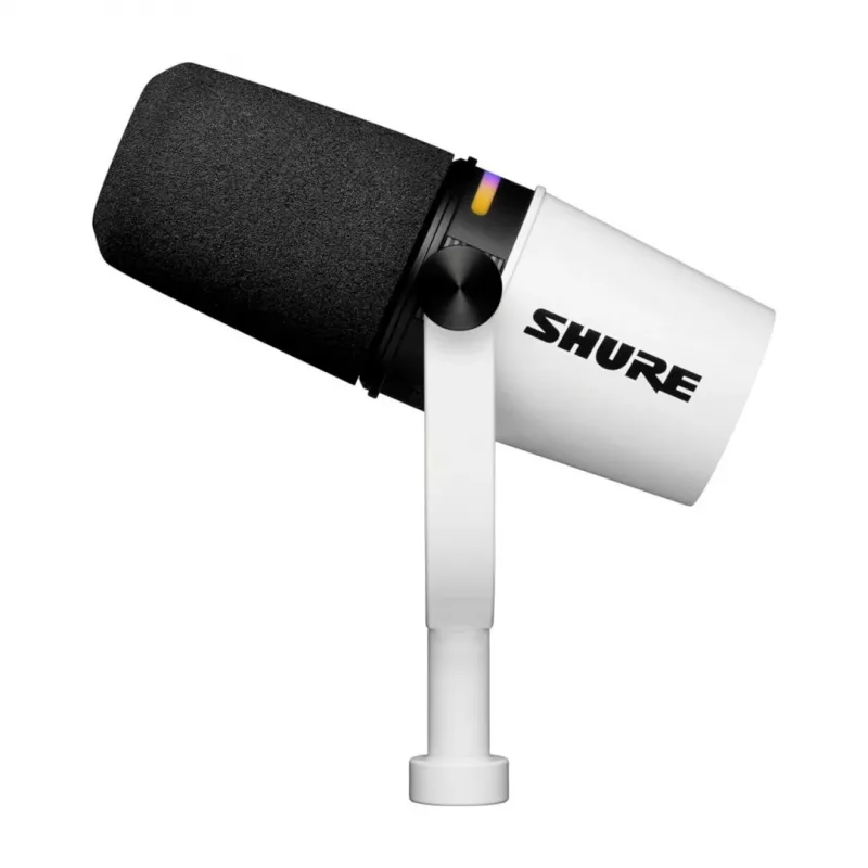 Shure MV7+-W - pults/vokāla mikrofonu ar XLR/USB-C savienotāju, balts