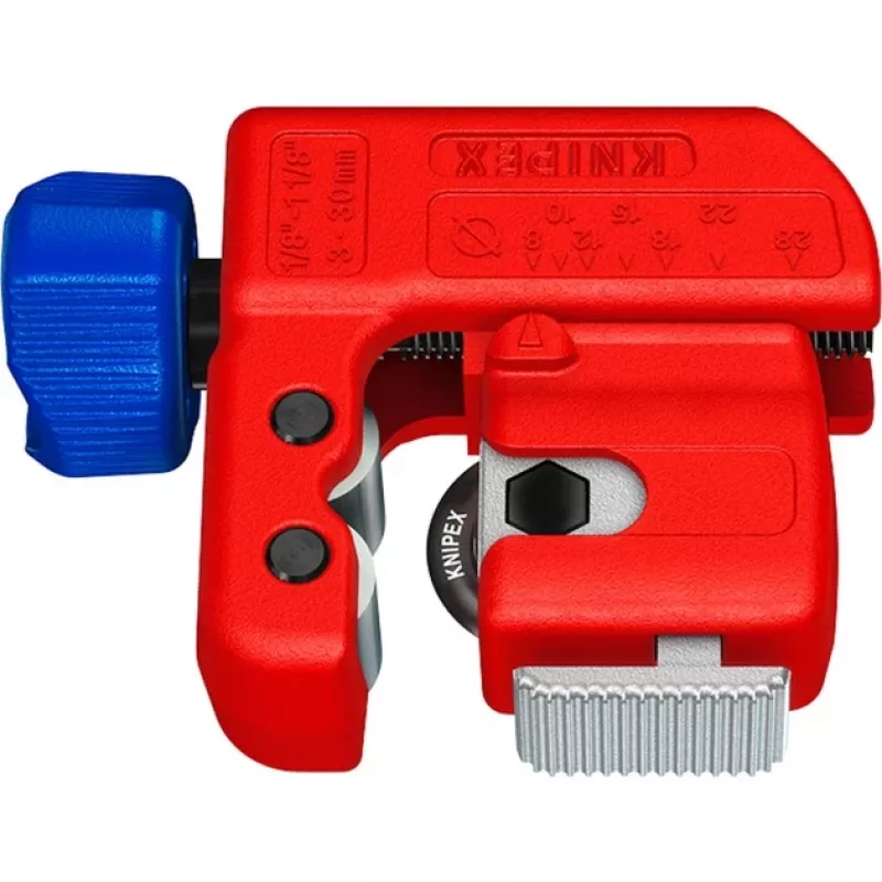 Cauruļu griezējs Knipex TubiX S 3–30 mm, kompakts griezējinstruments metāla un plastmasas caurulēm