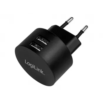 USB kontaktligzdas adapteris LogiLink PA0218 2x USB ports ātrai uzlādei 10.5W