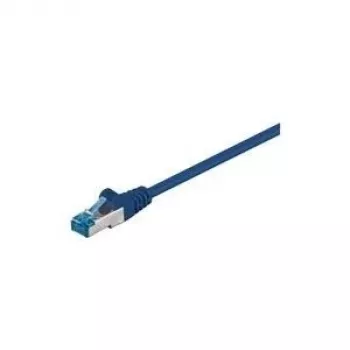 Wentronic Goobay CAT 6a komutācijas kabelis, S/FTP (PiMF), zils, 30 m — LSZH bezhalogena, varš (94911)