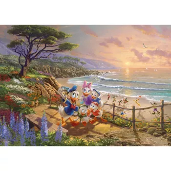 Thomas Kinkade Studios: Disney - Donald and Daisy A Duck Day Afternoon, puzle 1000 gabaliņi