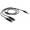 Audio kabelis DeLOCK 65575 0,25 m 3,5 mm 2 x 3,5 mm melns