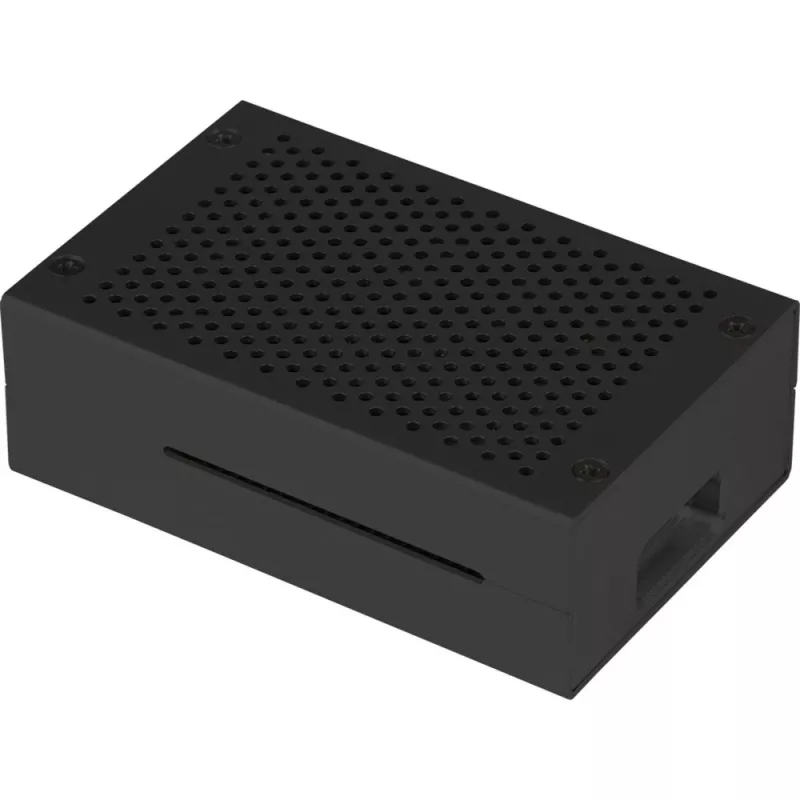 Alumīnija korpuss Raspberry Pi 4 B, JYT modelis RB-AlucaseP4+01B, melns