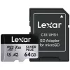 MicroSD karte Lexar 64GB UHS-I Class 3 SILVER PLUS
