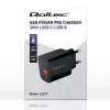 Strāvas adapteris QOLTEC 52377 GaN 30W izeja 5–20V pārnēsājamām ierīcēm
