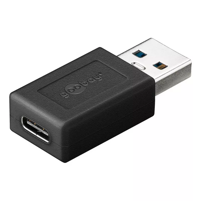 Goobay 45400 USB 3.2 1. paaudzes adapteris, USB-A spraudnis uz USB-C ligzdu, s