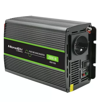 Automašīnas invertors Qoltec Monolith 2000 W Melns 24 V