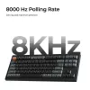 Mehāniskā tastatūra Keychron V3 Ultra 8K — QWERTY, Bluetooth un vadu, RGB, melna