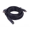 UNITEK Y-278 USB kabelis USB 2.0 10 m 2 x USB A USB A melns