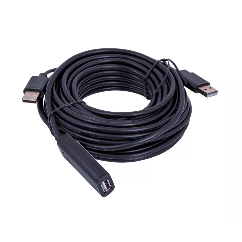 UNITEK Y-278 USB kabelis USB 2.0 10 m 2 x USB A USB A melns