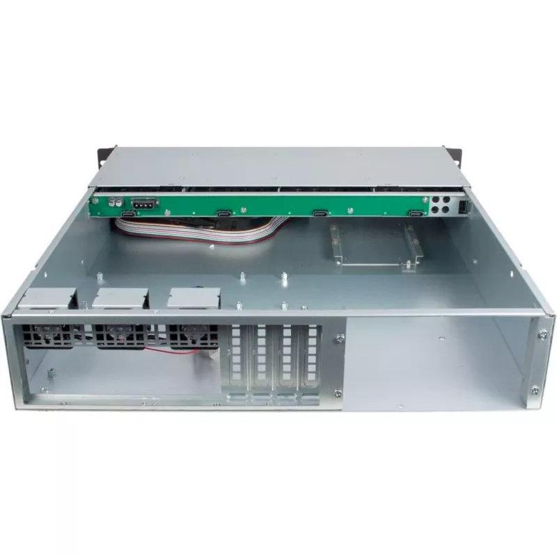 Server Case Inter-Tech 2U 2404L Rack Melns, pelēka